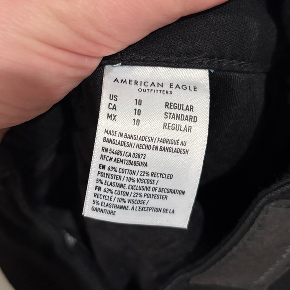 American Eagle Black Jeans size 10 regular - Picture 8 of 8